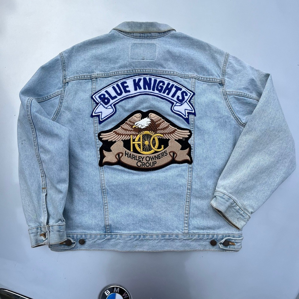 Vintage biker gang patch on Levi's Jean jacket